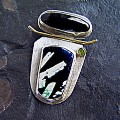 Onyx, Chinest writing stone, peridot, sterling, 18k 14k