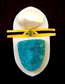 mabe pearl chrysocolla druzy