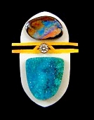 boulder opal drusy