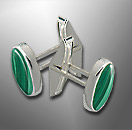 malachite cufflinks