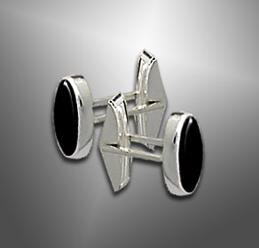 black onyx cufflinks