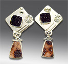 agate drusy earrings