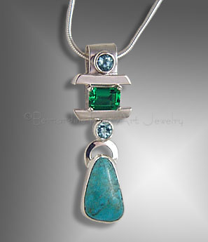 custom emerald pendant