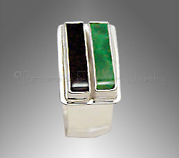 men's malachite ring