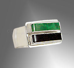 men's onyx / malachite ring