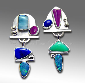 multi stone earrings