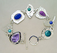 blue gemstones bracelet