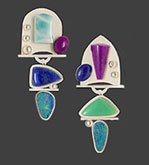 mixed stone earring design