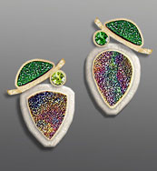 uvarovite drusy earrings