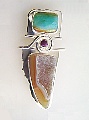 peruvian opal, agate drusy, sugilite