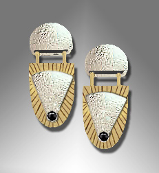 silver/gold earrings