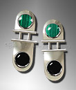 malachite earrings