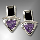 charoite earrings