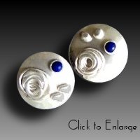 silver lapis earrings