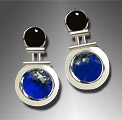 silver lapis earrings