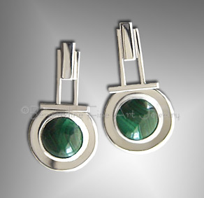 malachite earrings