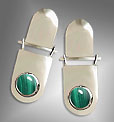 malachite earrings