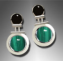 malachite earrings