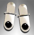 silver onyx earrings