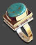 bezel set turquoise ring