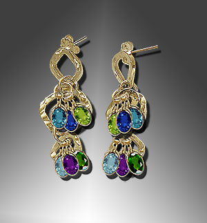 gold gemstone earrings