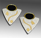 silver gold earrings