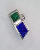 lapis, malachite, sterling ring