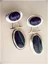 Lapis, Azurite Silver earrings