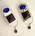 lapis onyx earrings