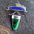 malachite, lapis, sterling