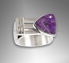 men's charoite ring