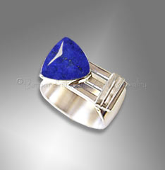 Men's Silver Lapis Ring