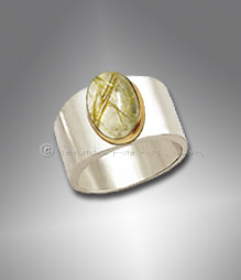 men's rutilated quartz ring