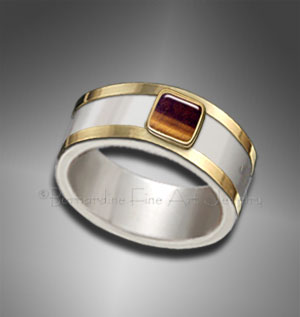 mens gold/silver ring