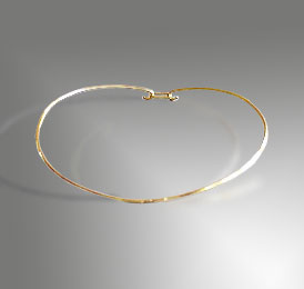 gold hand forged neckwire