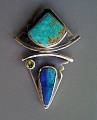 boulder opal, turquoise