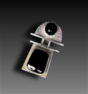 Black Onyx Sterling Silver Pendant