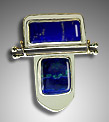 Lapis, Azurite, Pin Pendant Slide