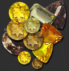 Faceted Citrines