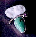 variscite, white drusy, amethyst